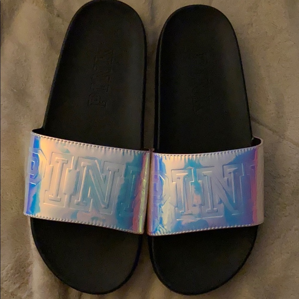 Pink Brand Slides (Holographic)